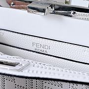 Fendi Peekaboo ISeeU Small White leather bag with FF interlacing 27*21*11cm - 3