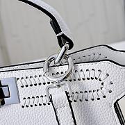 Fendi Peekaboo ISeeU Small White leather bag with FF interlacing 27*21*11cm - 2