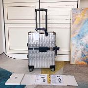 Cabin Size Trolley Aluminium trolley case with leather details  20-26-30 inch - 1