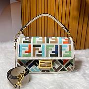 Fendi Multicolor Fabric Baguette Bag 6×5×15cm - 1