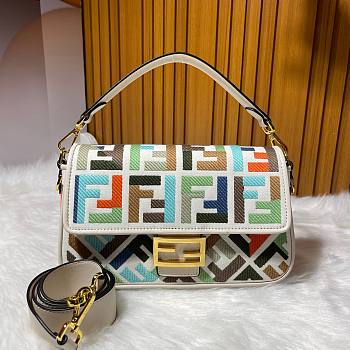Fendi Multicolor Fabric Baguette Bag 6×5×15cm