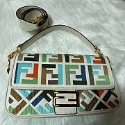 Fendi Multicolor Fabric Baguette Bag 6×5×15cm - 5