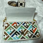 Fendi Multicolor Fabric Baguette Bag 6×5×15cm - 3
