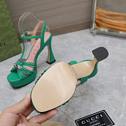 Gucci sky-high waterproof platform patent leather high heels 11cm - 6