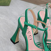 Gucci sky-high waterproof platform patent leather high heels 11cm - 5