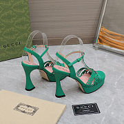 Gucci sky-high waterproof platform patent leather high heels 11cm - 3