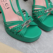 Gucci sky-high waterproof platform patent leather high heels 11cm - 2