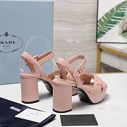 PRADA Quilted nappa leather platform sandals pink - 6