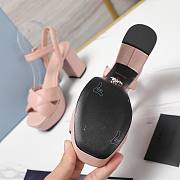 PRADA Quilted nappa leather platform sandals pink - 5