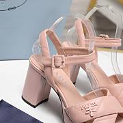 PRADA Quilted nappa leather platform sandals pink - 3