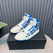 AMIRI Skel Panelled High Top White Blue - MFS002123 - 1