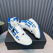AMIRI Skel Panelled High Top White Blue - MFS002123 - 4