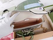 Gucci Horsebit 1955 Shoulder Bag Beige White 24cm - 6
