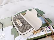 Gucci Horsebit 1955 Shoulder Bag Beige White 24cm - 5