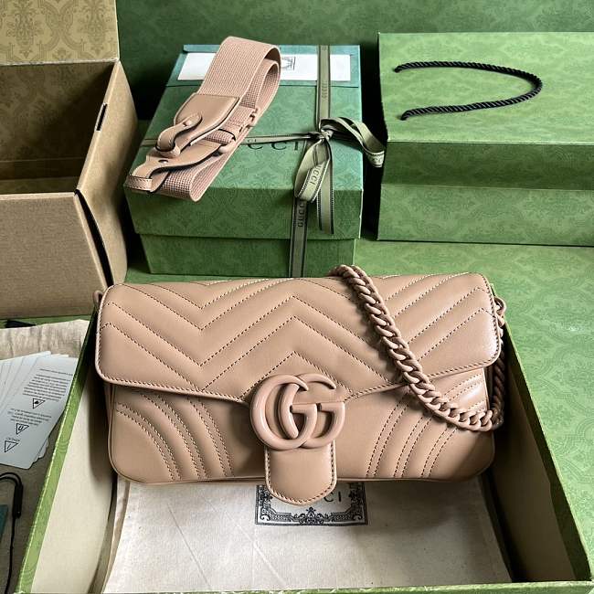GUCCI GG Marmont Matelasse Shoulder bag Rose Pink 26.5cm - 1