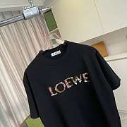 LOEWE T-shirt 2025 new style colorful embroidered letter logo - 5