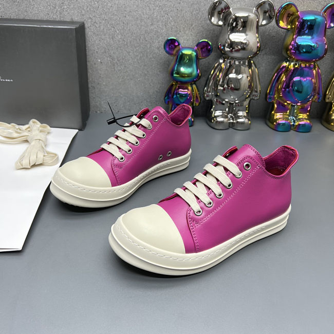 Rick Owens Low-Top Sneakers – Dark Pink Patent Leather - 1