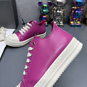 Rick Owens Low-Top Sneakers – Dark Pink Patent Leather - 6