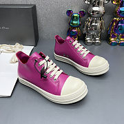 Rick Owens Low-Top Sneakers – Dark Pink Patent Leather - 4