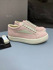 Rick Owens Low-Top Sneakers – Light Pink Canvas - 3