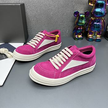 Rick Owens Low-Top Sneakers – Dark Pink Canvas