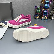 Rick Owens Low-Top Sneakers – Dark Pink Canvas - 2