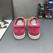 Rick Owens Low-Top Sneakers – Dark Pink Canvas - 3