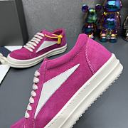 Rick Owens Low-Top Sneakers – Dark Pink Canvas - 4