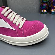 Rick Owens Low-Top Sneakers – Dark Pink Canvas - 6