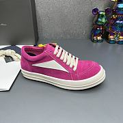 Rick Owens Low-Top Sneakers – Dark Pink Canvas - 5