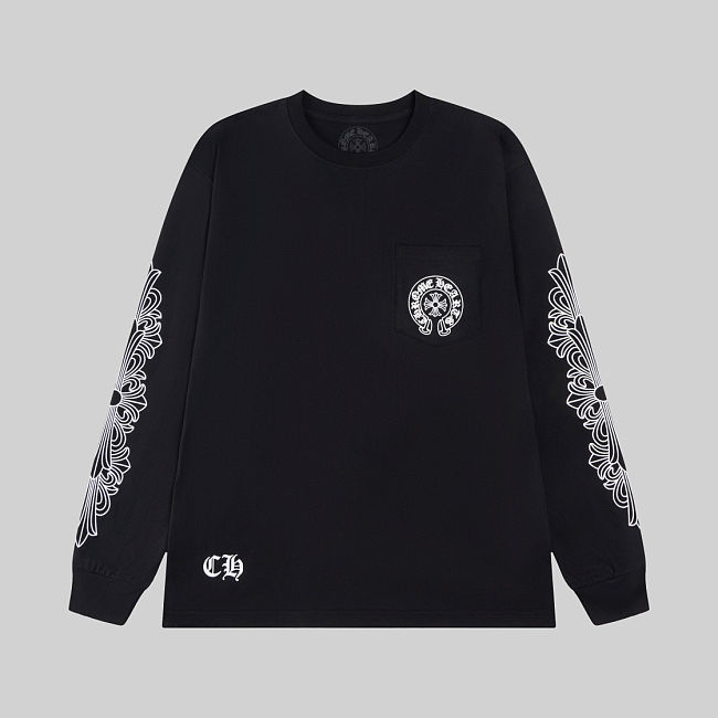 Chrome Hearts Las Vegas Sleeve Print Pocket Sweatshirt - 1