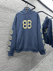 Balenciaga Crypto logo-print Distressed Hoodie  - 1