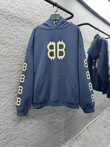 Balenciaga Crypto logo-print Distressed Hoodie 
