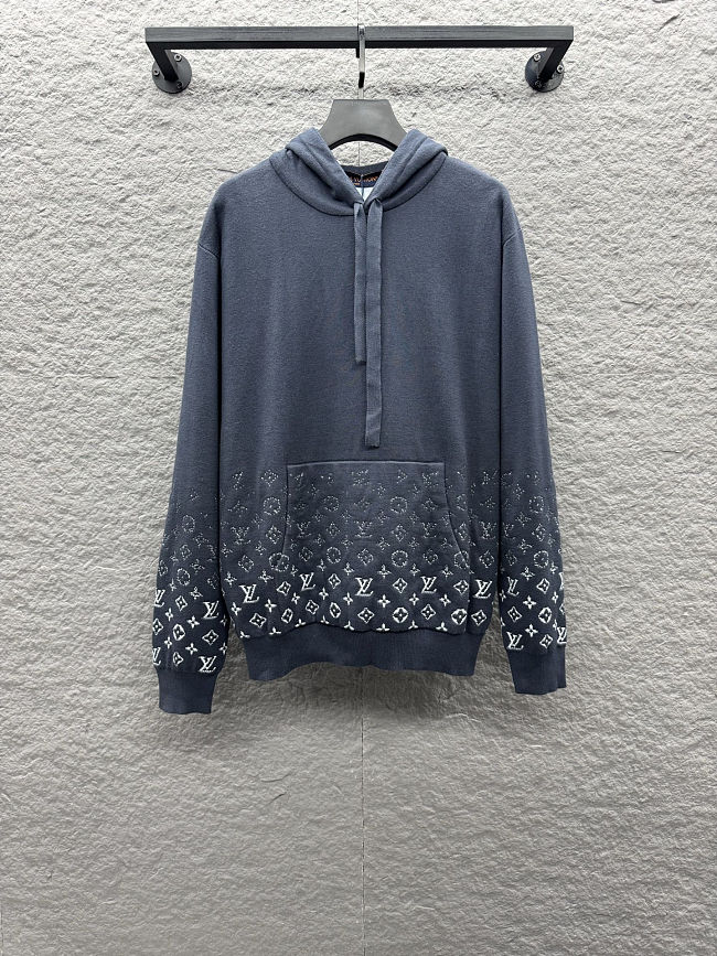 Louis Vuitton Gradient Cotton Hoodie Volcanic Ash  - 1
