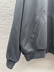 Balenciaga Crystal Logo Hoodie 'Faded Black' - 3