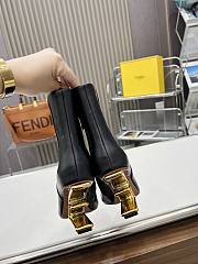 Fendi Logoed Heel REVERSE Leather Booties 8cm - 6