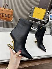 Fendi Logoed Heel REVERSE Leather Booties 8cm - 5