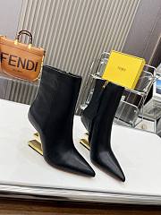 Fendi Logoed Heel REVERSE Leather Booties 8cm - 3