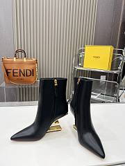 Fendi Logoed Heel REVERSE Leather Booties 8cm - 2