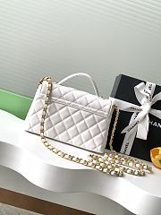 Chanel Mini Flap Bag White Gold 14x20x6 cm - 6