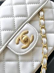 Chanel Mini Flap Bag White Gold 14x20x6 cm - 4