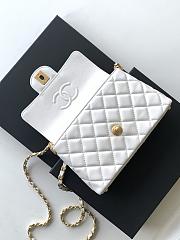 Chanel Mini Flap Bag White Gold 14x20x6 cm - 3