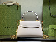 Gucci Horsebit 1955 small top handle bag in white leather 22x16x10 cm - 2