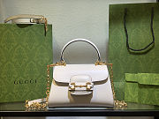 Gucci Horsebit 1955 small top handle bag in white leather 22x16x10 cm - 4