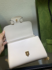 Gucci Horsebit 1955 small top handle bag in white leather 22x16x10 cm - 5