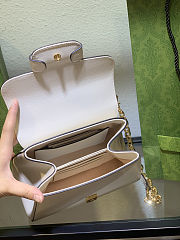 Gucci Horsebit 1955 small top handle bag in white leather 22x16x10 cm - 6