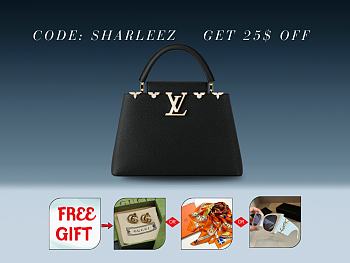 Louis Vuitton Capucines BB Bag Black - size: 27x18x9cm 