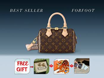 LV Speedy Bandoulière 20 Beige - M46222 - size: 20.5 x 13.5 x 12 cm