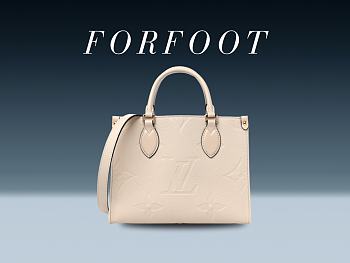 LV OnTheGo PM Monogram Empreinte Bag in Beige size 25.0 x 19.0 x 11.5