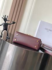 CELINE Teen Nino Bag in Supple Grained CALFSKIN Deep Burgundy size 20 X 13 X 8cm - 5